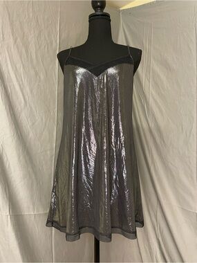 Victoria's Secret Iridescent Black Slip Chemise